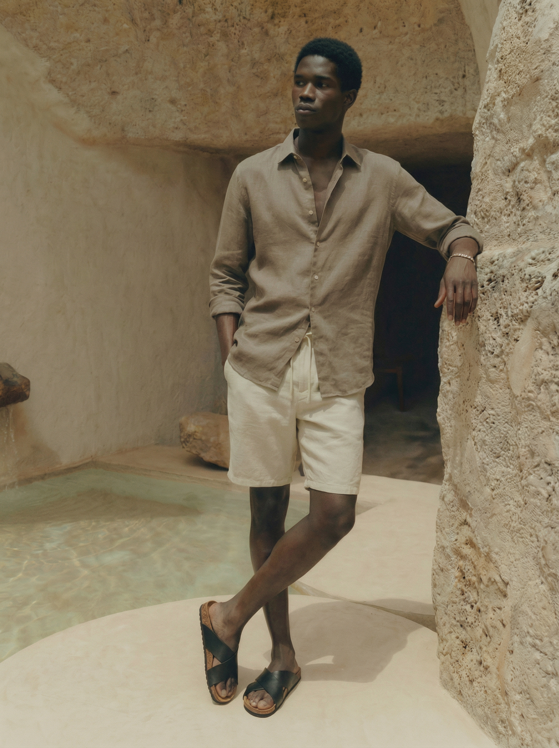 Malik Earth-Tone Linen Short