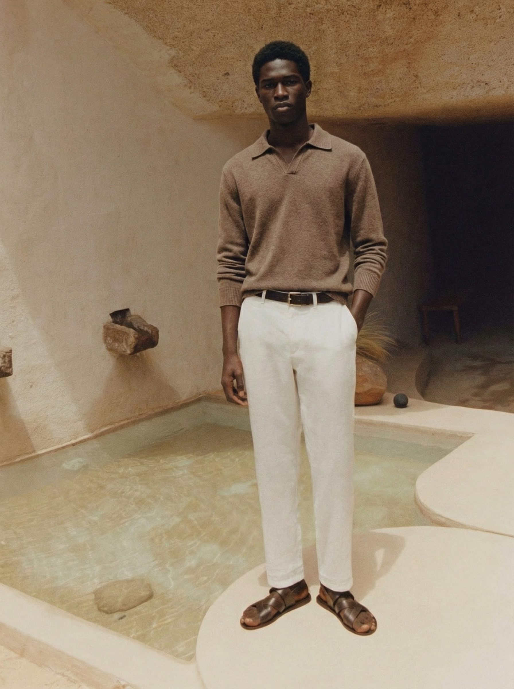 casual loose sweatshirt with V-neck