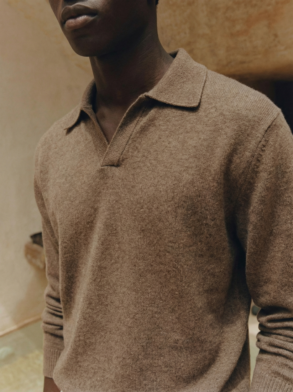 casual loose sweatshirt with V-neck