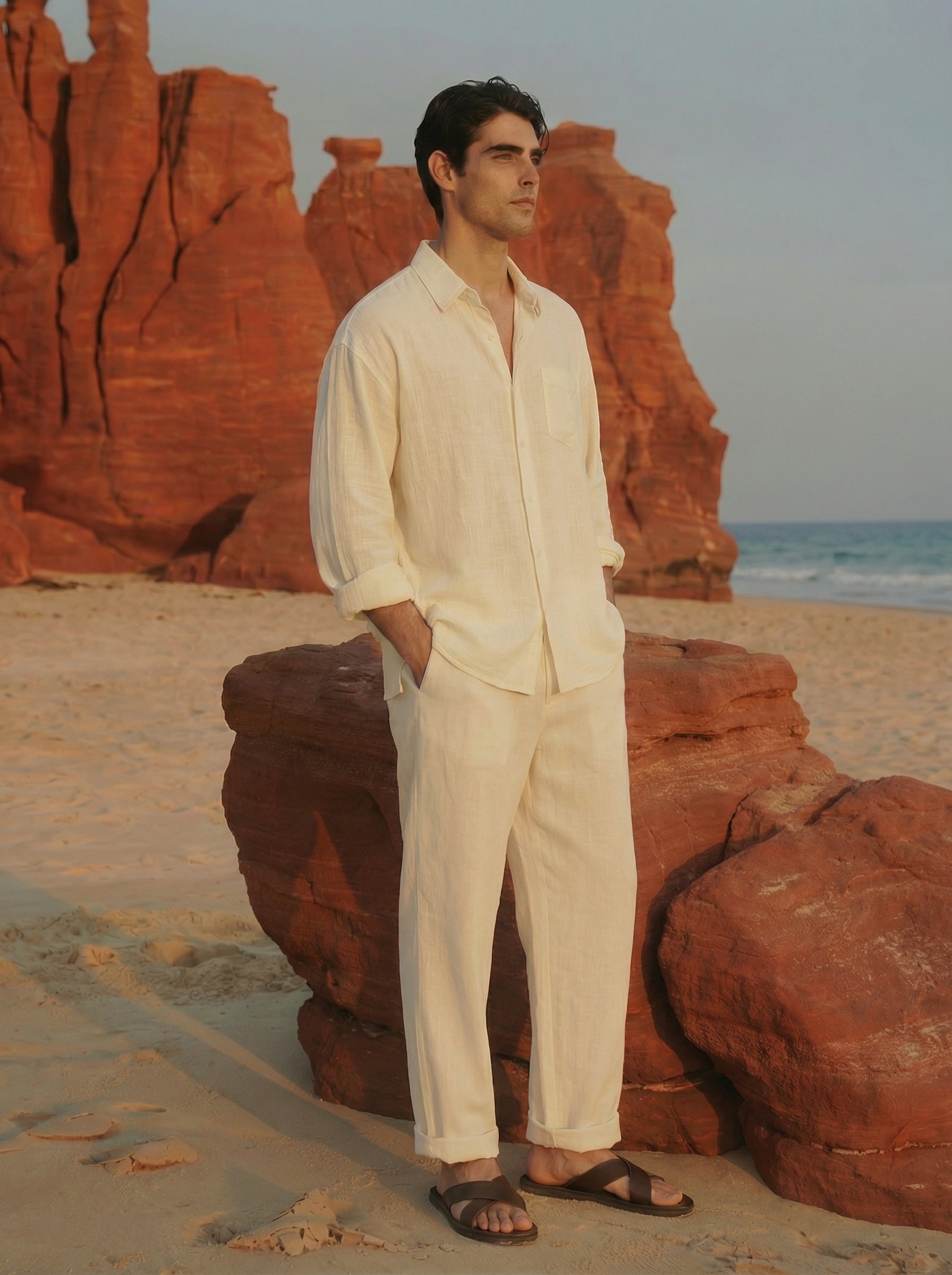 Leo Relaxed Linen Trousers