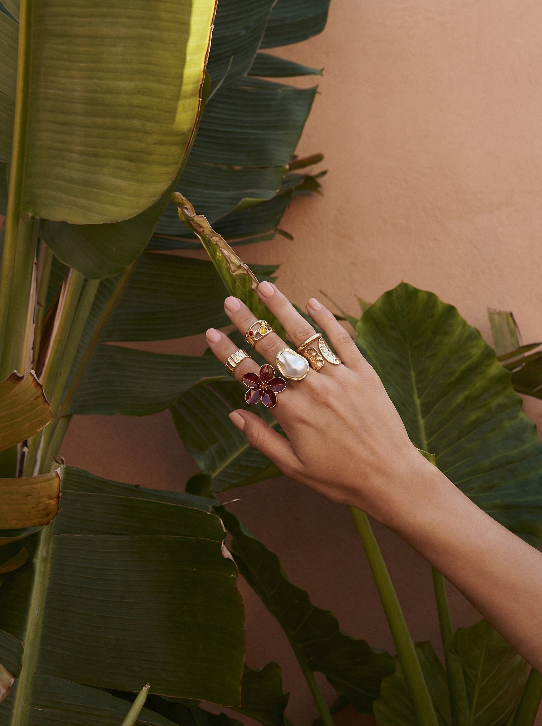 Bohemian Garden Gold Ring 6-Set