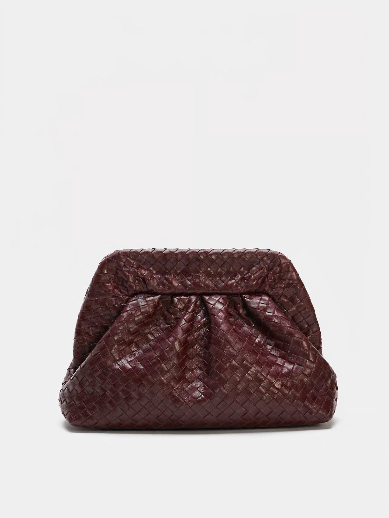 Ruby Woven Pouch Clutch