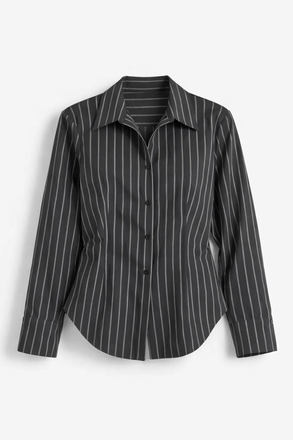 STRIPED POLO SHIRT WITH LONG SLEEVES AND BOW DETAIL